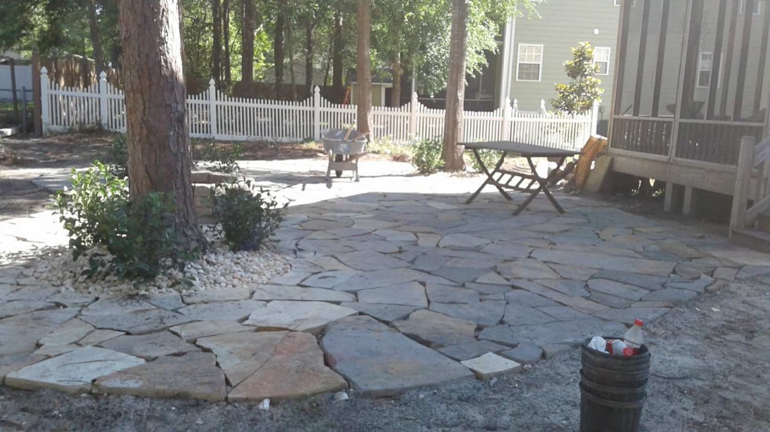Natural flagstone patio